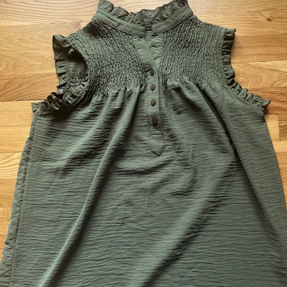Green tank top